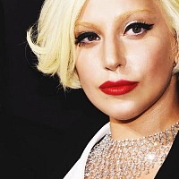 Gaga on Harper's Bazaar party, Sept. 2014